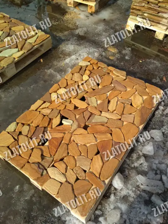 брекчия из златолита для ландшафта и мощения в наличии от производителя